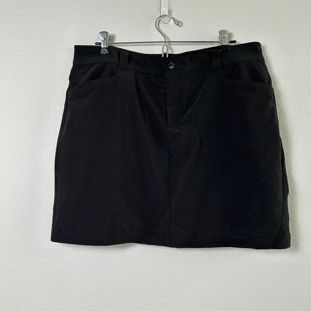 Eddie Bauer Skort Womens Size 12 Black Stretch Skirt Shorts‎ Golf Outdoor Tennis
